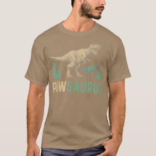 Camiseta Pawsaurus Dinossauros Vintage Retro Pais