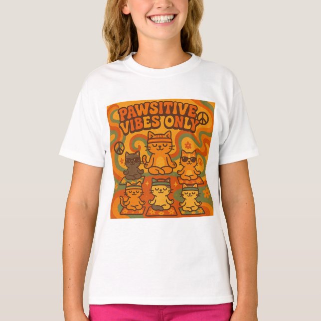 Camiseta Pawsitive Vibes Only T-Shirt (Frente)