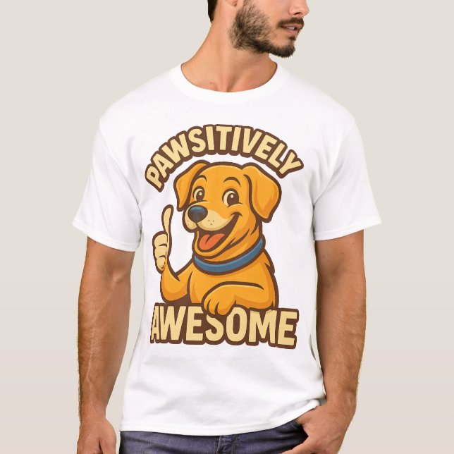 Camiseta Pawsitively Awesome (Frente)