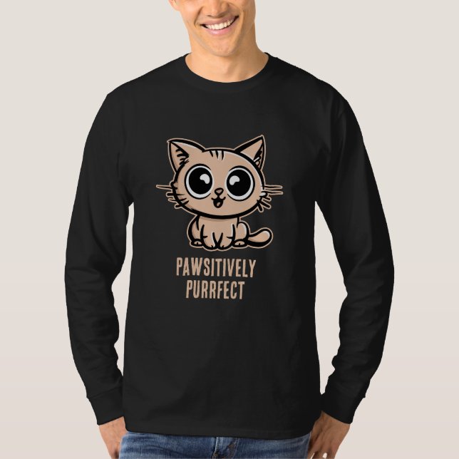 Camiseta Pawsitively Purfect, linda Ganga Kitten (Frente)