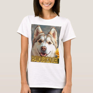 Camiseta  PAWsom! Cute Husky Tee