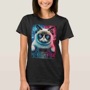 Camiseta Pawsome Beats DJ Cat Spinning Feline Grooves