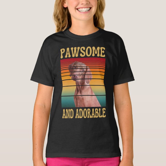 Camiseta PAWSOME E T-Shirt ADORÁVEL (Frente)
