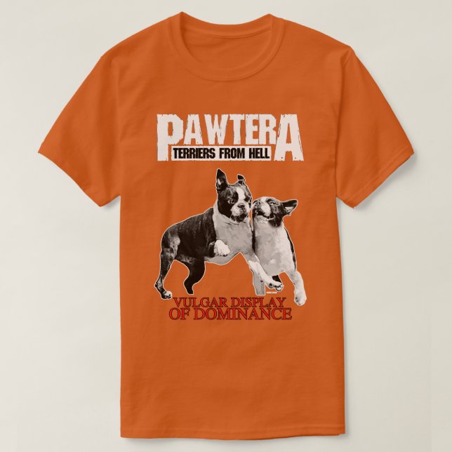 Camiseta Pawtera Terriers from Hell Heavy Metal Design (Frente do Design)