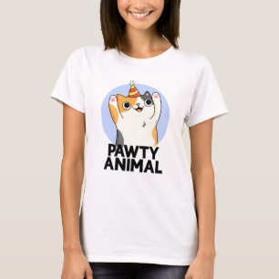 Camiseta Pawy Animal Cute Party Cat Pun