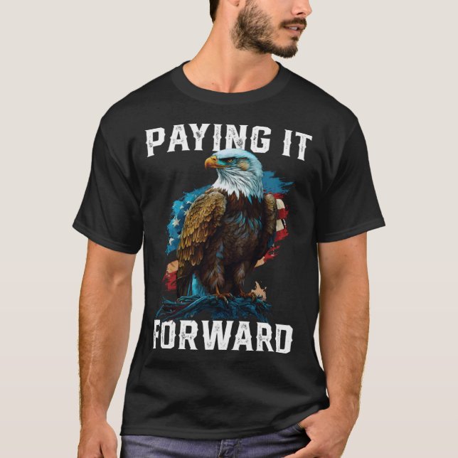 Camiseta Paying It Forward American Bald Eagle America 4th  (Frente)