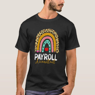 Camiseta Payroll Accountant Leopard Rainbow Accounting Back