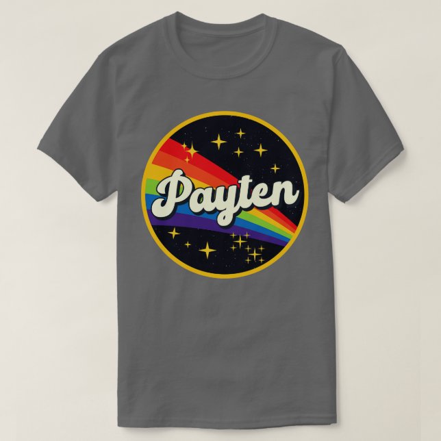 Camiseta Payten Rainbow No Estilo De Vintage Espacial (Frente do Design)
