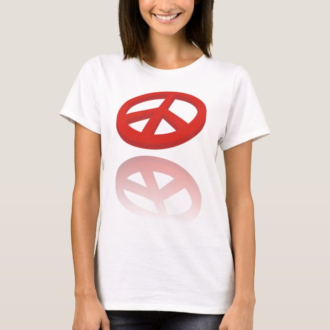 Camiseta Paz 3D / reflexões (Frente)