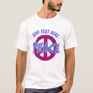 Camiseta Paz, adicionar texto,