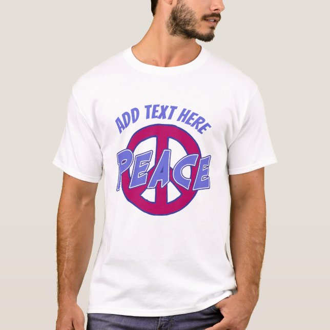 Camiseta Paz, adicionar texto, (Frente)