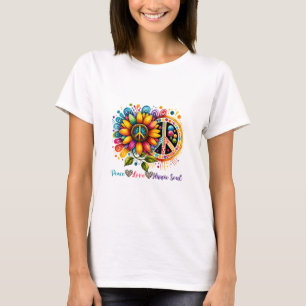 Camiseta Paz ama alma hippie