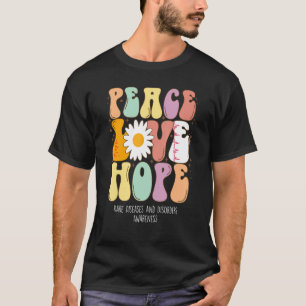 Camiseta Paz Ama Esperança Doenças Raras e Doenças Awarts