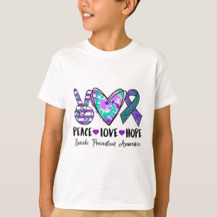 Camiseta Paz Ama Esperança Prevenção Suicídio Consciência