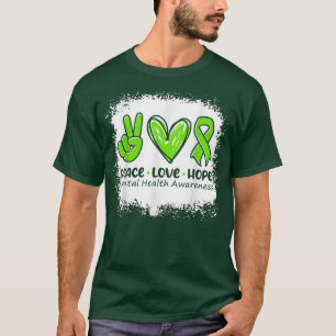 Camiseta Paz Ama Esperança Saúde Mental Consciência Mental