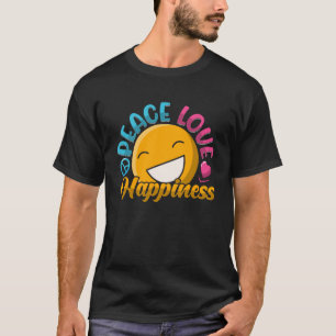 Camiseta Paz Ama Felicidade Felicidade Vibes Figurino Feliz