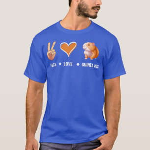 Camiseta Paz Amar Guiné Pigs Guiné Cute Pig Lover Guine