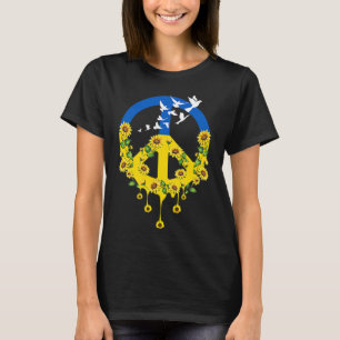 Camiseta Paz Amar Ucrânia Encontra Ucrânia Girassol Ucrânia