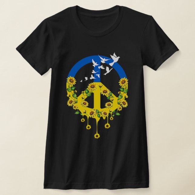 Camiseta Paz Amar Ucrânia Encontra Ucrânia Girassol Ucrânia (Postura )