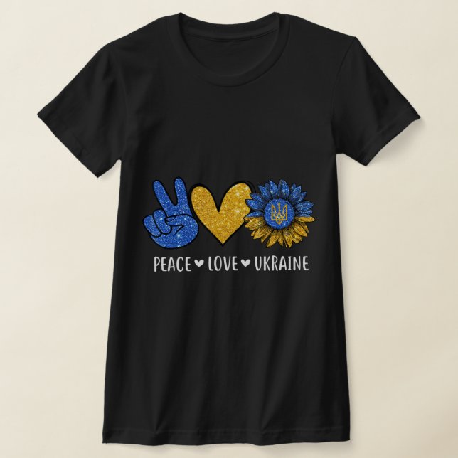 Camiseta Paz Ame Ucrânia Bandeira Paz na Ucrânia (Postura )