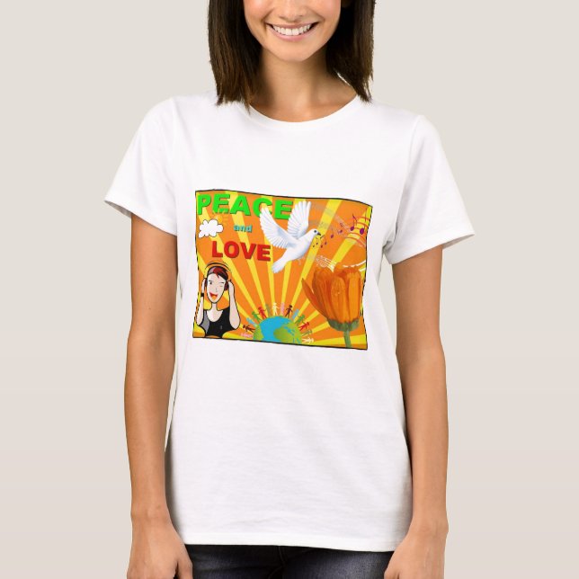 Camiseta Paz & Amor (Frente)