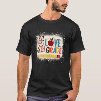 Camiseta Paz Amor 4ª Série Professoras Mulheres Volta às Au
