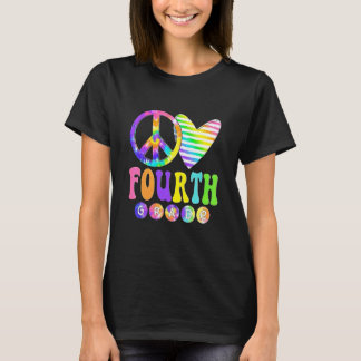 Camiseta Paz Amor 4ª Série Tie Dye Volta às Aulas Professor