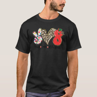 Camiseta Paz Amor 8ª Série Crianças Aluno Professor Volta à