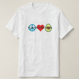 Camiseta Paz, amor, abacate - festival do abacate de