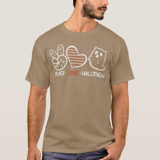Camiseta Paz Amor Amigo do Halloween
