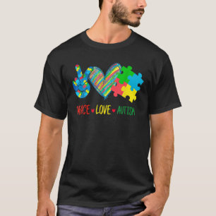 Camiseta Paz Amor Autismo Pop De Consciência Ti Fidget Toy