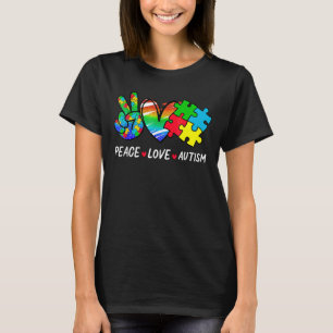 Camiseta Paz Amor Autismo Pop De Consciência Ti Fidget Toy