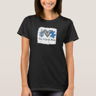 Camiseta Paz Amor Autismo Raglan