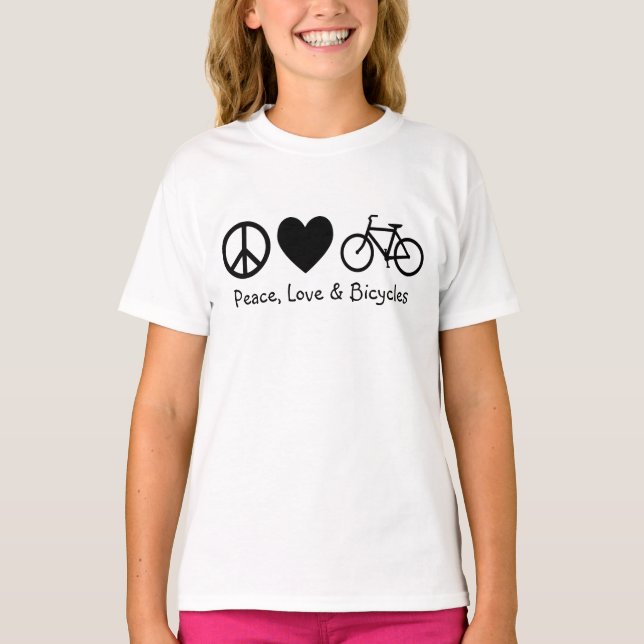 Camiseta Paz, Amor & Bicicletas (Frente)