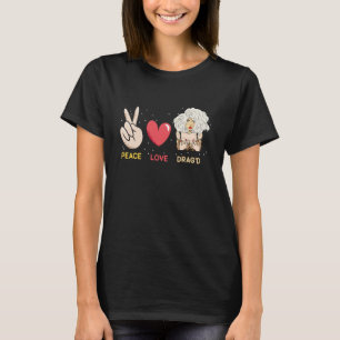 Camiseta Paz Amor Boneca Arrasada Rainha da Draga Corrida