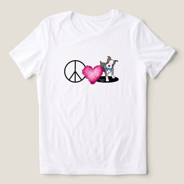 Camiseta Paz Amor Bostons (Design frontal)