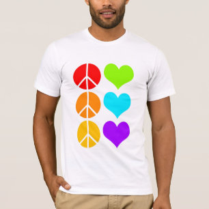 Camiseta paz & amor. [branco]