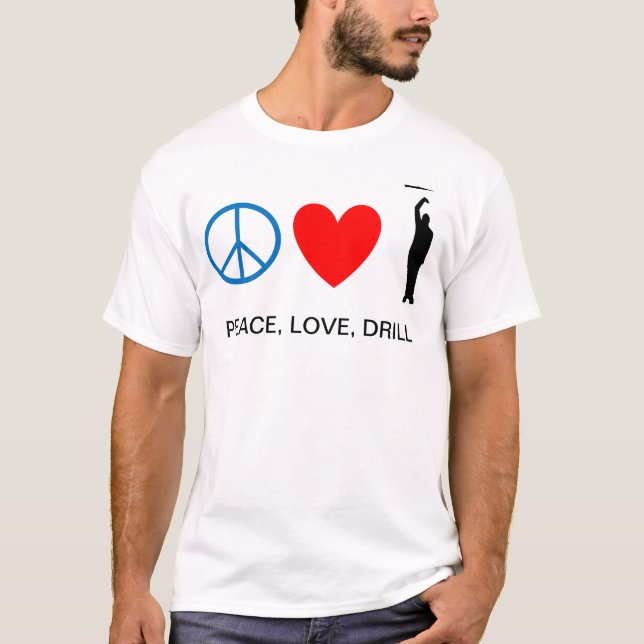 Camiseta Paz, amor, broca (Frente)