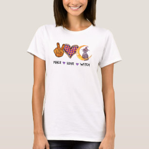 Camiseta Paz, Amor, Bruxa