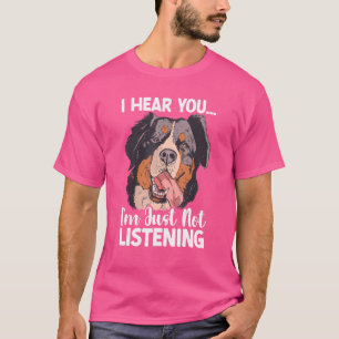 Camiseta Paz Amor Cachorro da Montanha Bernese Animal 1