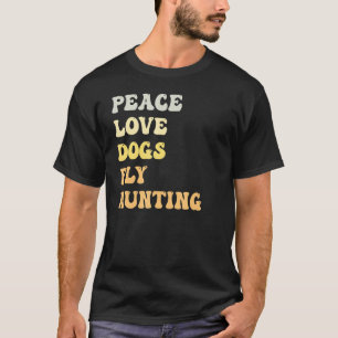 Camiseta Paz Amor Cães Caça Voo Retro
