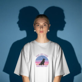 Camiseta Paz, Amor, Cães, camiseta retro pôr-do-so