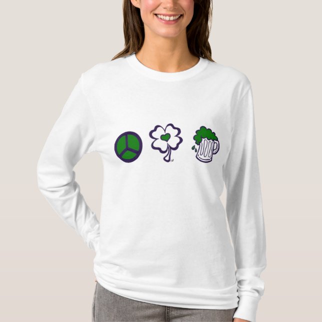 Camiseta Paz, amor, & cerveja (Frente)