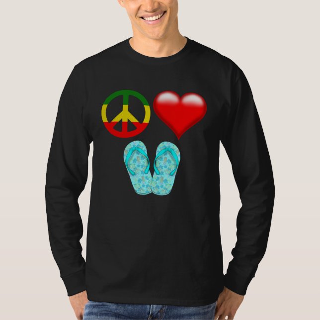 Camiseta Paz Amor Chinelos (Frente)