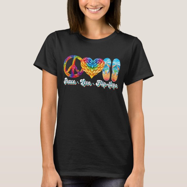 Camiseta Paz amor chinelos  (Frente)