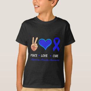 Camiseta Paz Amor Cura Alopecia Areata Sensibilização