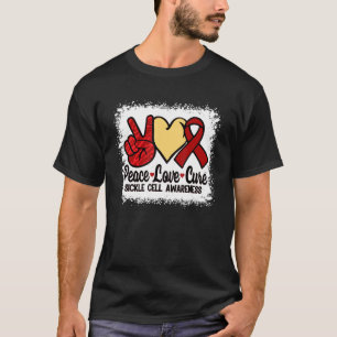 Camiseta Paz Amor Cura Células Falsiformes Sensibilização B