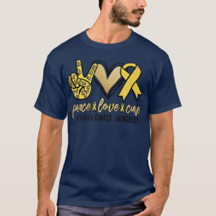 Camiseta Paz Amor Cura Consciência do Cancer Infantil Doura