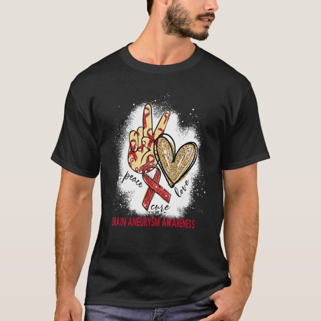 Camiseta Paz Amor Cura Cura Cérebro Branqueado Sensibilizaç (Frente)