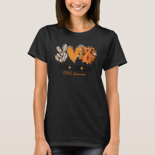 Camiseta Paz Amor Cura Girassol Leopardo Conscientização da